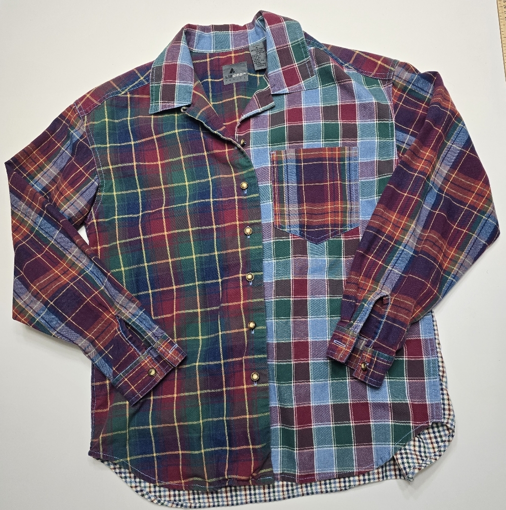 Ladies Multicolor Western Plaid Shirt